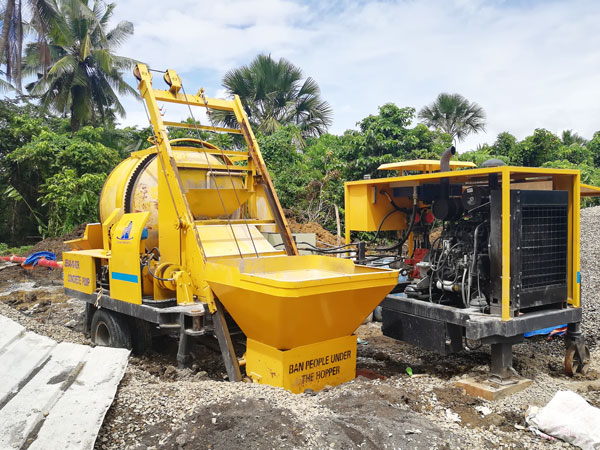 ABJZ40C concrete mixer with pump